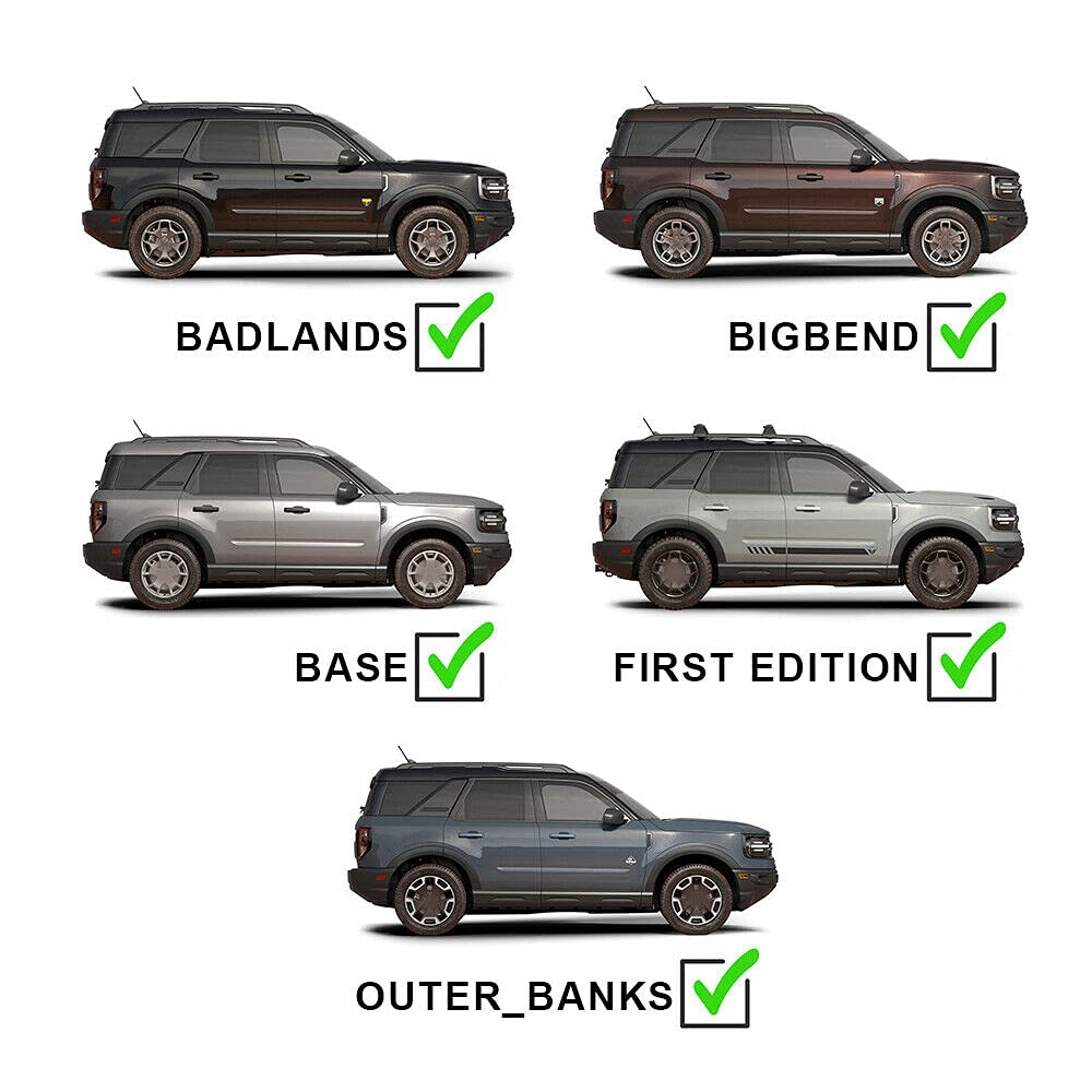 2-Pack Black Lockable Crossbars for 2021-2022 Ford Bronco Sport | Heavy Duty Roof Rack Bars with 165 lb Capacity | Perfect for Camping Gear, Kayaks & Outdoor Adventures