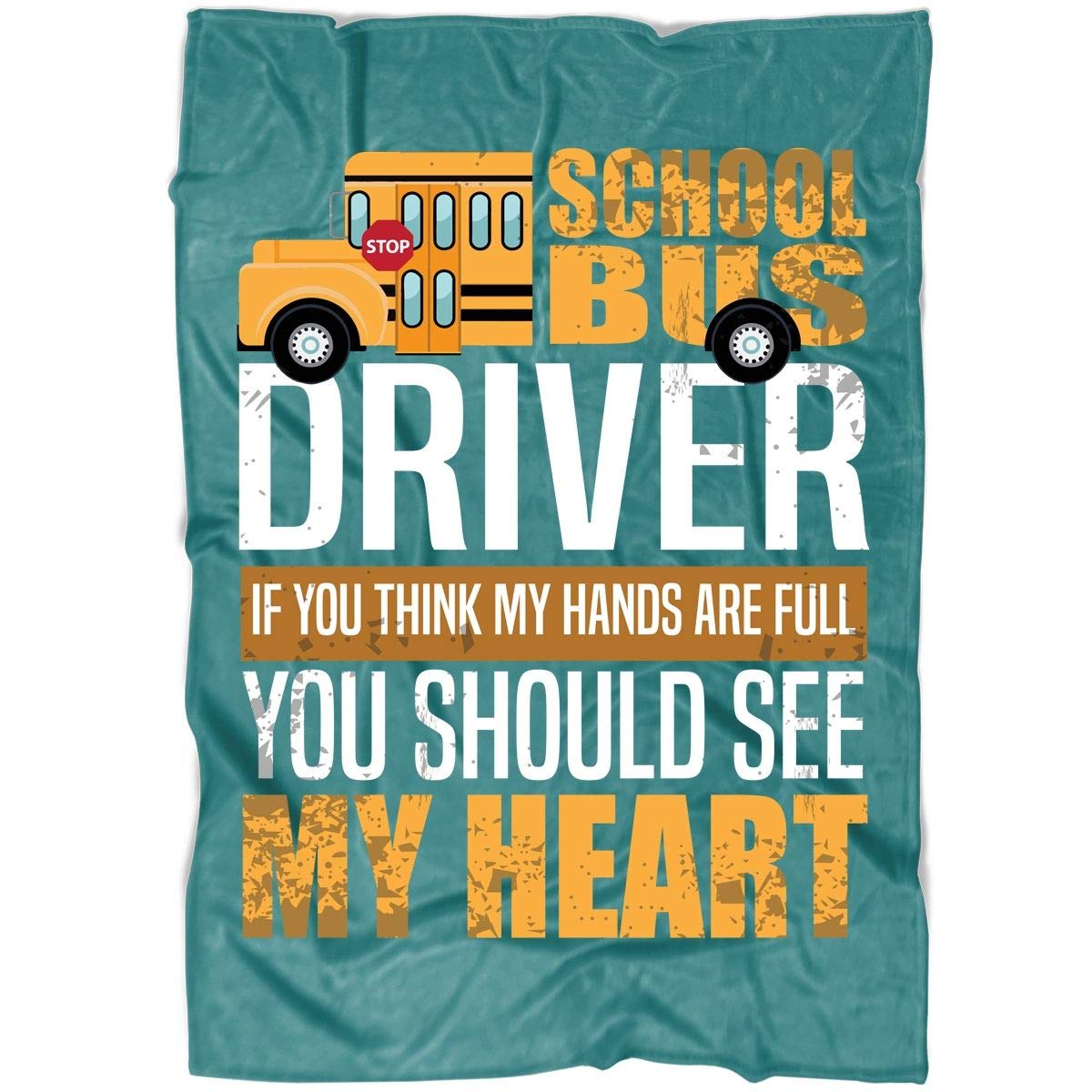 Soft Fleece Throw Blanket for School Bus Drivers - 60