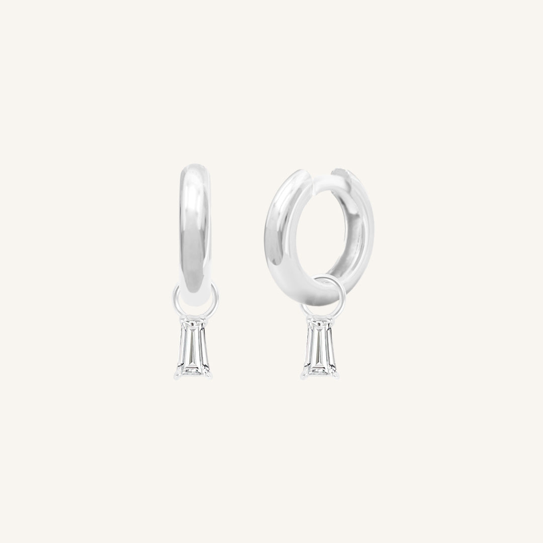 Flourish Plain Charm Hoops - Minimalist Gold Hoop Earrings for Women, Dainty Everyday Jewelry - Perfect for Work, Date Night & Casual Outfits