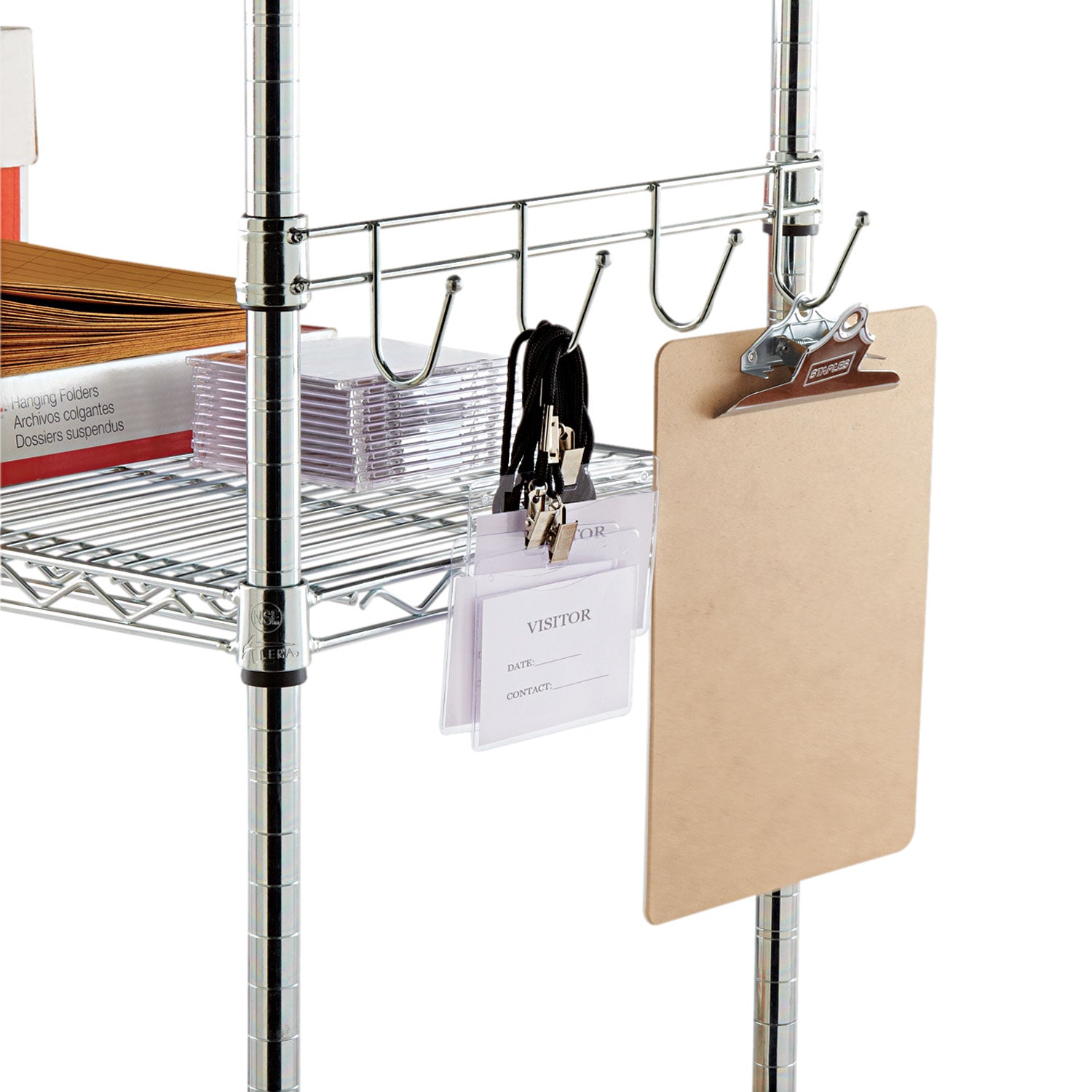 Alera® Hook Bars for Wire Shelving - 4 Hooks, 18