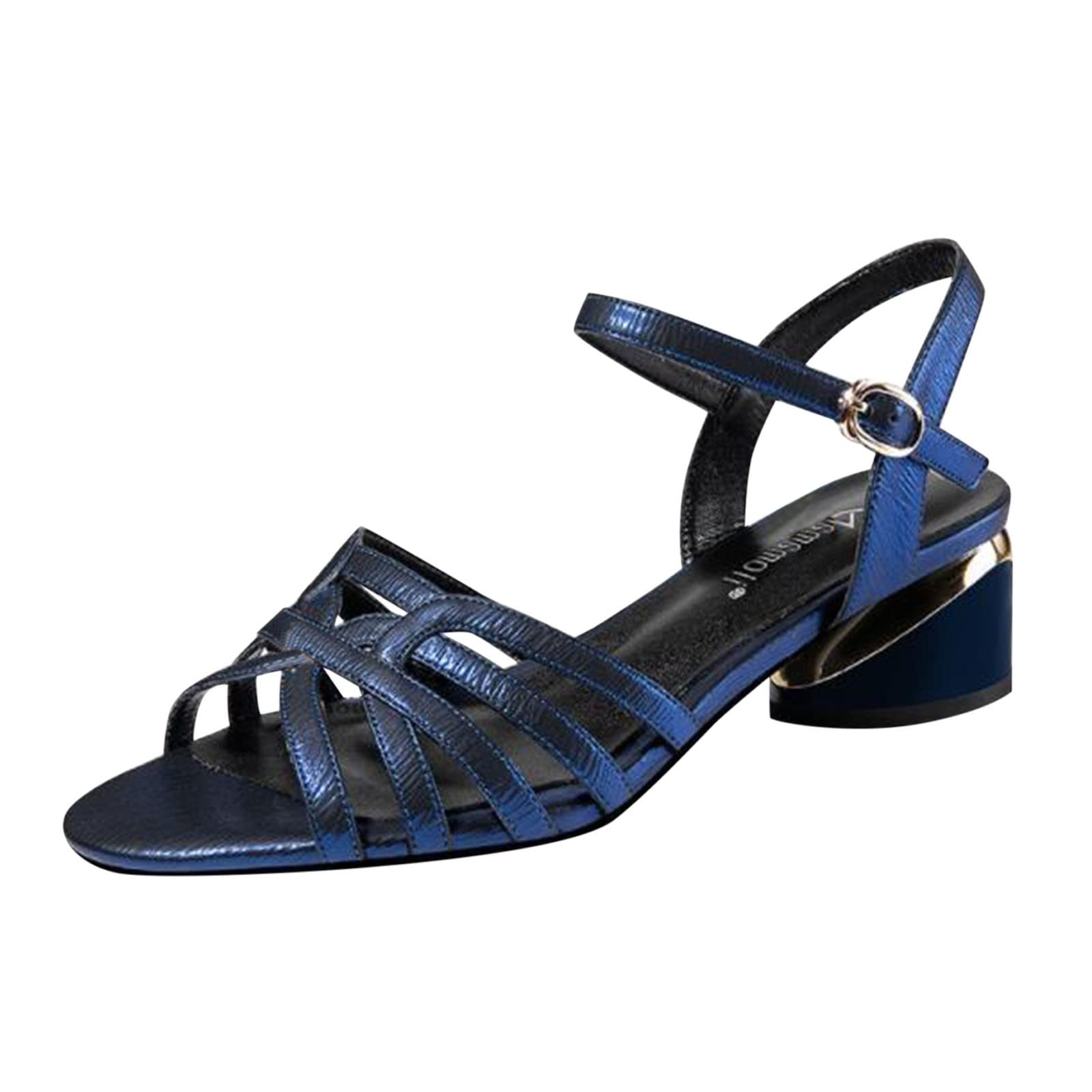 Women's Chunky Heel Fish Mouth Sandals - Comfortable High Heel Open Toe Summer Sandals for Ladies, Perfect for Beach, Party & Casual Outings