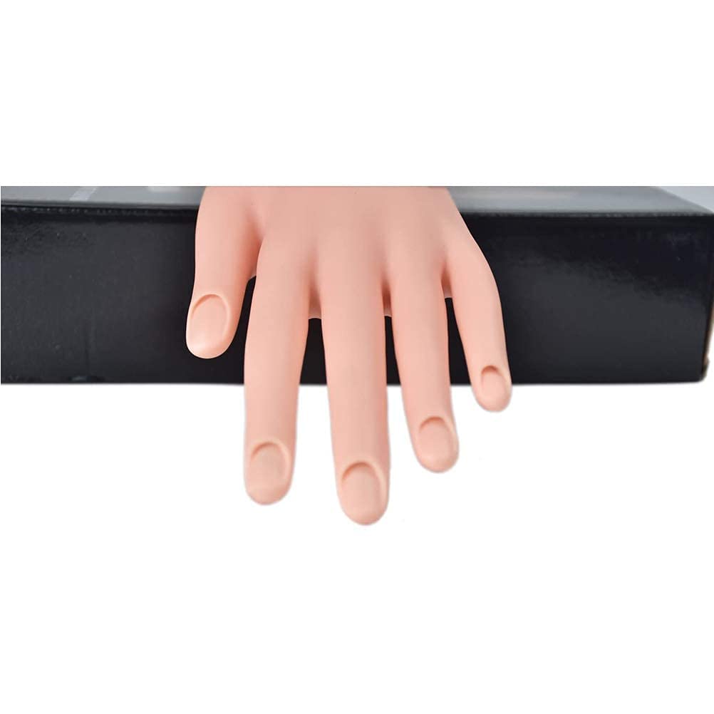 NAILWIND Flexible Bendable Mannequin Hand for Acrylic Nail Practice - Realistic Fake Hand for Nail Art Training & Manicure Practice (1-Piece) - Perfect for Nail Technicians, Students & DIY Enthusiasts at Home or Salon