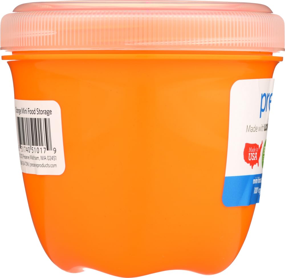 8oz Mini Round Orange Food Storage Containers - 12 Pack | BPA-Free, Airtight & Stackable | Perfect for Meal Prep, Snacks & Leftovers