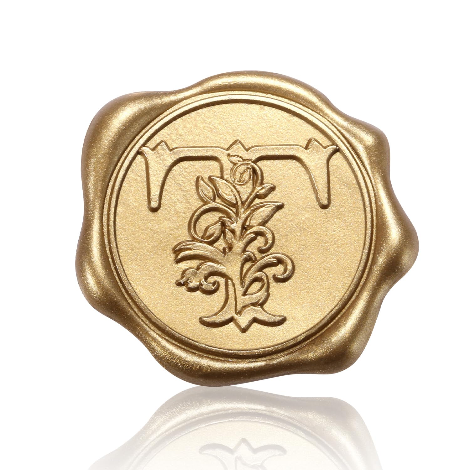 50pcs Gold Alphabet Wax Seal Stickers - Self-Adhesive Letter Seals for Wedding Invitations, Christmas Cards & Party Envelopes | Elegant Decorative Seals for DIY Crafts, Scrapbooking & Gift Wrapping