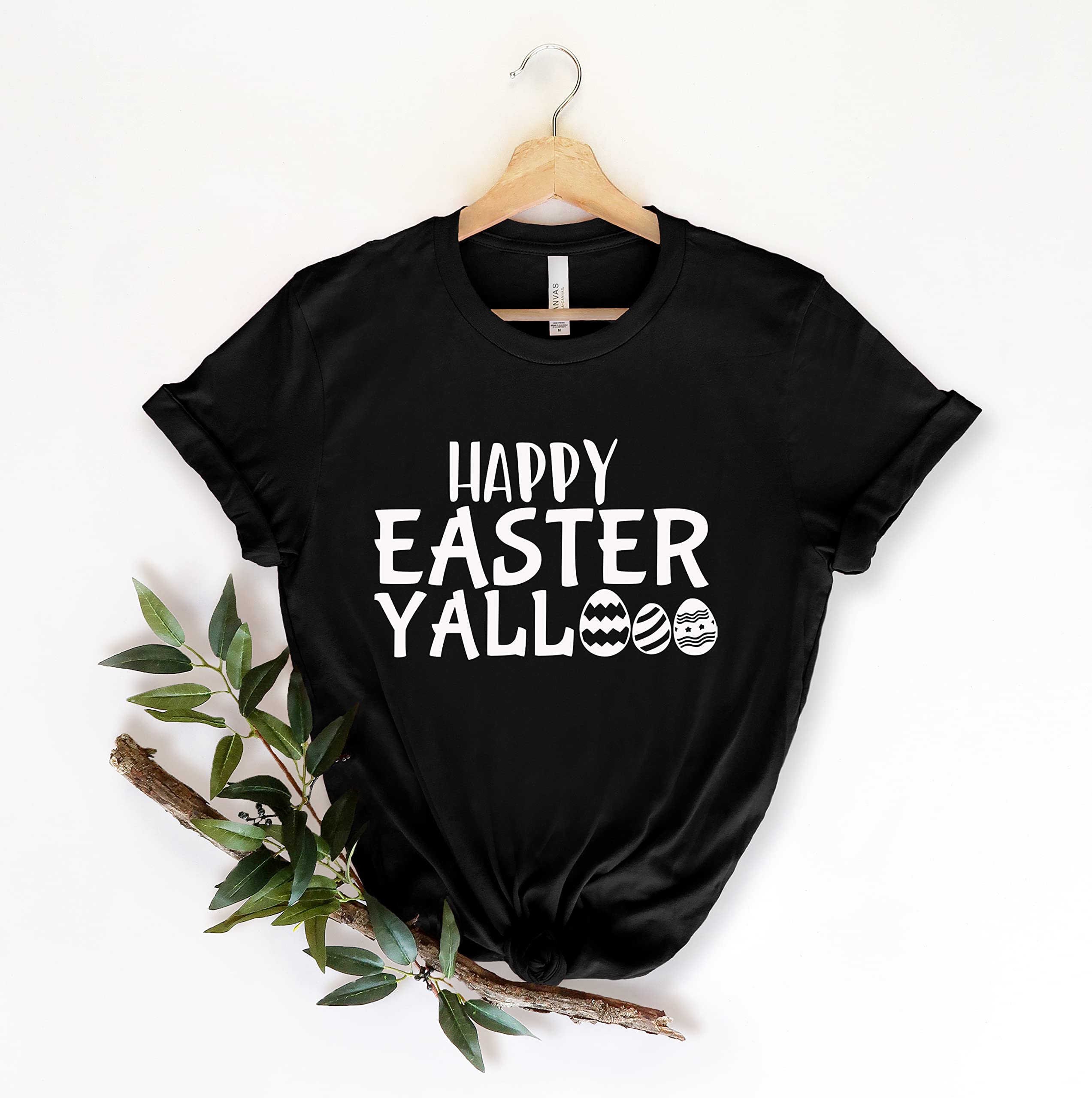Happy Easter Y'all T-Shirt - Christian Easter Shirt with Jesus Design, Inspirational Gift for Easter Day - Perfect for Church, Family Gatherings & Easter Celebrations