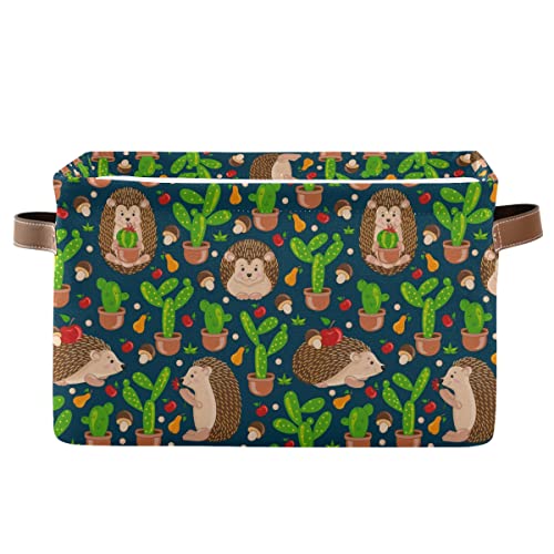 Cute Hedgehogs Cactus Blue