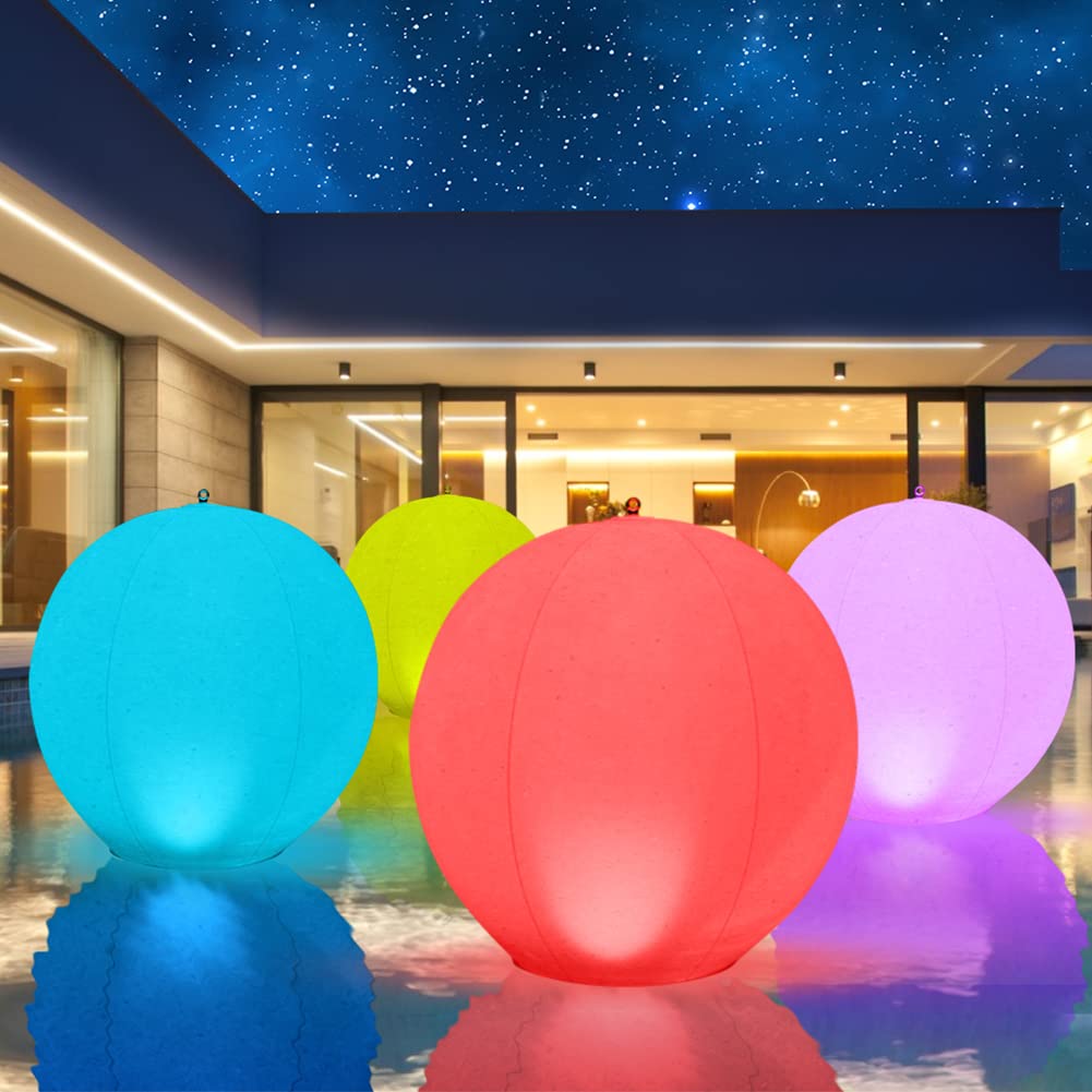 **Solar Powered Floating Pool Lights - 14 Inch Waterproof LED Light Balls for Outdoor Swimming Pools, Garden, Lawn & Party Decor (4 Pack) - Perfect for Nighttime Pool Parties, Backyard Gatherings & Summer Evenings**