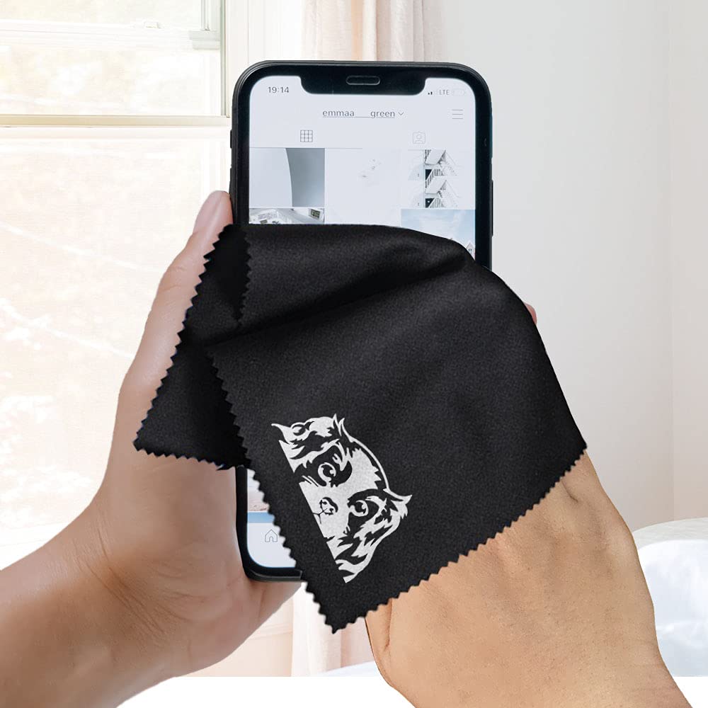 WIRESTER 3 Pack Microfiber Cleaning Cloths 7.1 x 5.9 Inches for Glasses, Phone Screens, Laptops, Cameras - Soft Scratch-Free Lens Cleaning - Perfect for Home, Office & Travel Accessories (Cavalier King Charles Spaniels Design)