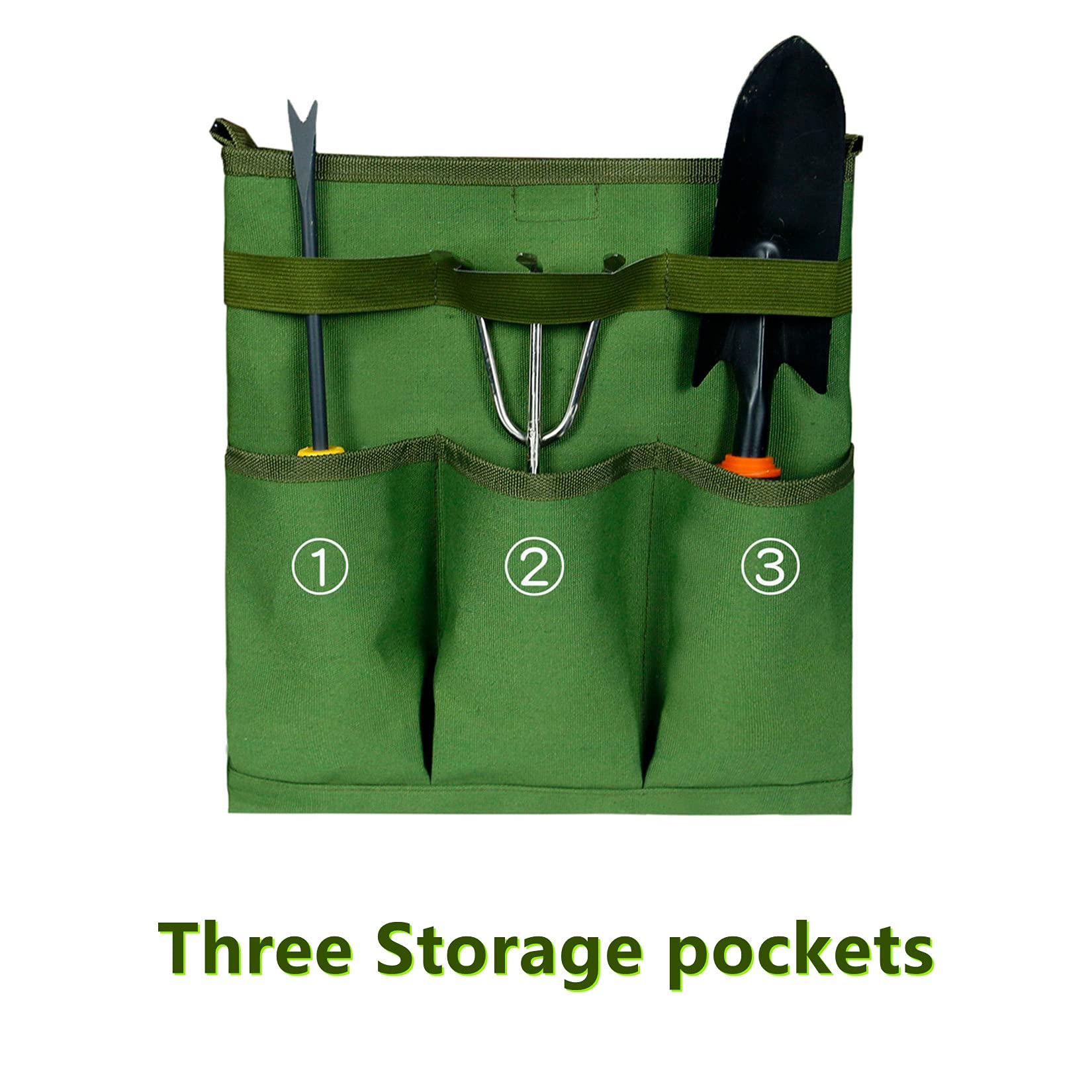 Premium Garden Storage Bag with 3 External Pockets - Waterproof Tool Organizer for Pruning Shears, Trowels & Gardening Equipment - Perfect for Outdoor Yard Work & Backyard Storage