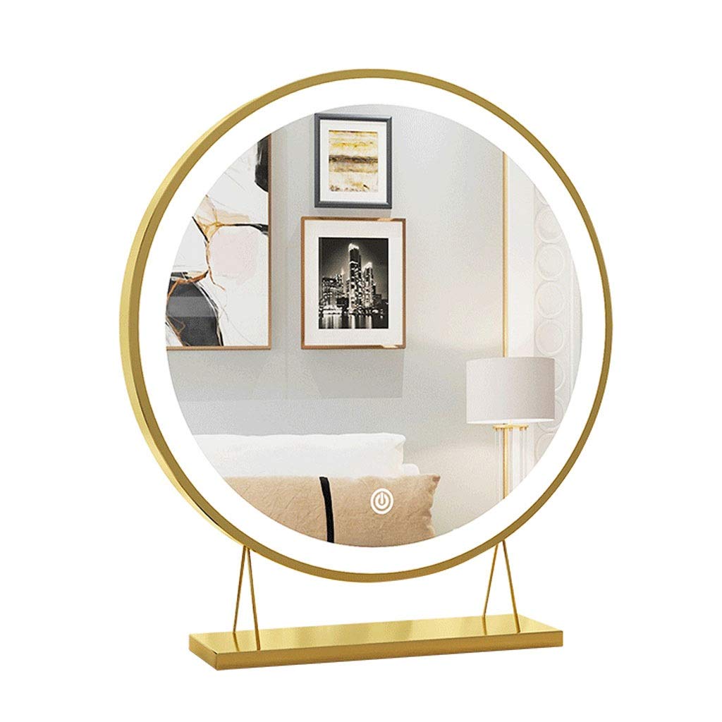 XIAOSAKU LED Vanity Mirror with Touch Control & Adjustable Brightness - 10x Magnification, Dimmable Lighted Makeup Mirror for Bathroom, Dressing Table, Bedroom & Travel - Perfect for Makeup, Skincare & Hair Styling