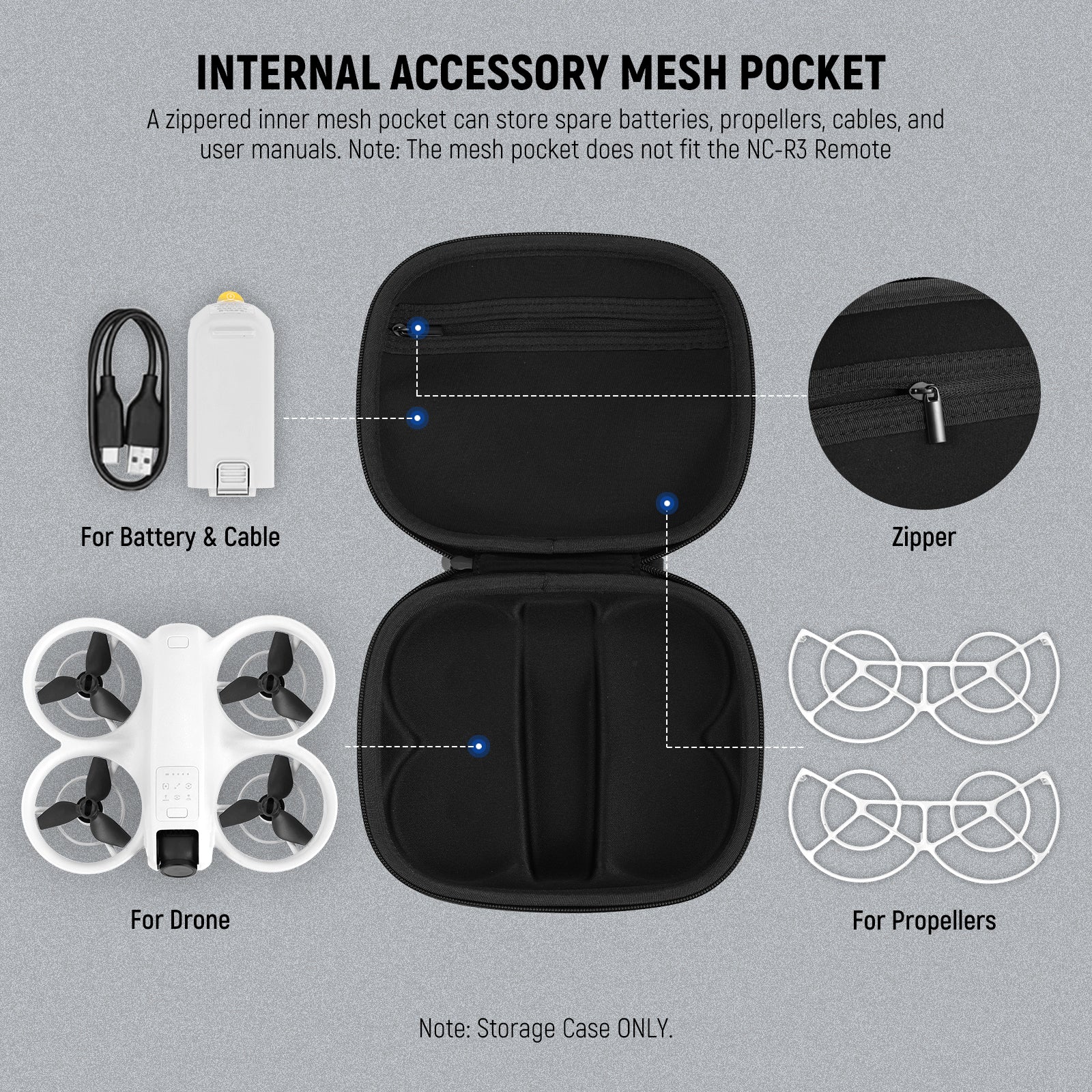 NEEWER PB9 Waterproof Shockproof Hard Storage Case for DJI NEO Drone - Perfect for Outdoor Travel, Hiking & Adventure Protection