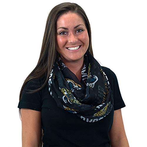 Littlearth NFL Sports & Fitness Sheer Infinity Scarf - Officially Licensed NFL Team Logo - Lightweight Fashion Accessory for Women - Perfect for Game Day, Work, and Casual Outings