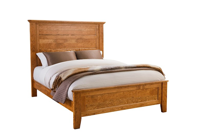 Belmont Panel Bed - Queen Size Wooden Bed Frame with Upholstered Headboard - Modern Bedroom Furniture for Home Decor & Relaxation