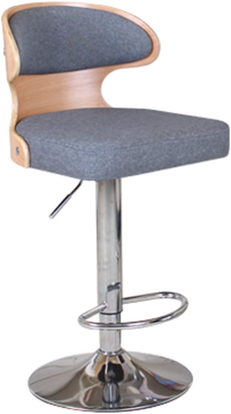 Yanybing Bar Stools - Adjustable Height Kitchen Counter Stools with Backrest, Breakfast Nook & Home Bar Seating - Gray (Set of 2) for Dining Room, Kitchen Island & Entertainment Areas