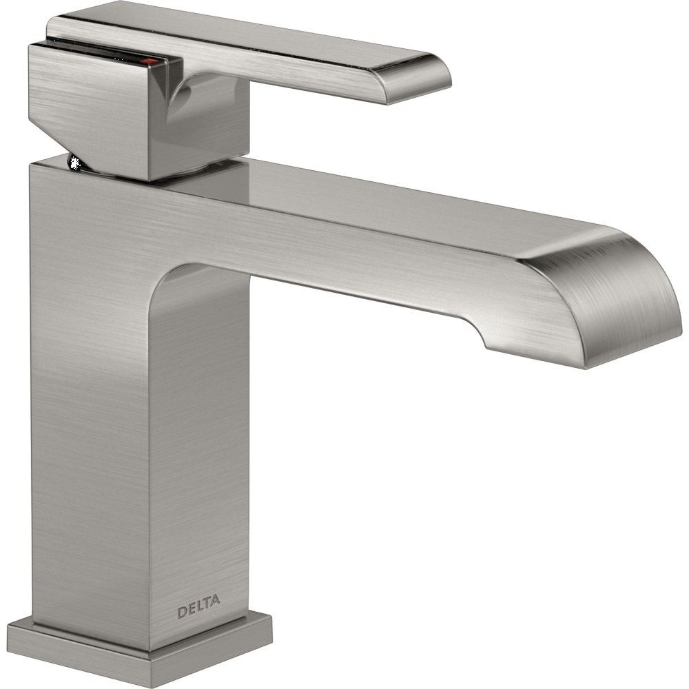 Delta Ara Single Hole Bathroom Faucet - Brushed Nickel Finish, Single Handle Bathroom Sink Faucet, 567LF-SSLPU, Perfect for Modern Bathrooms and Powder Rooms