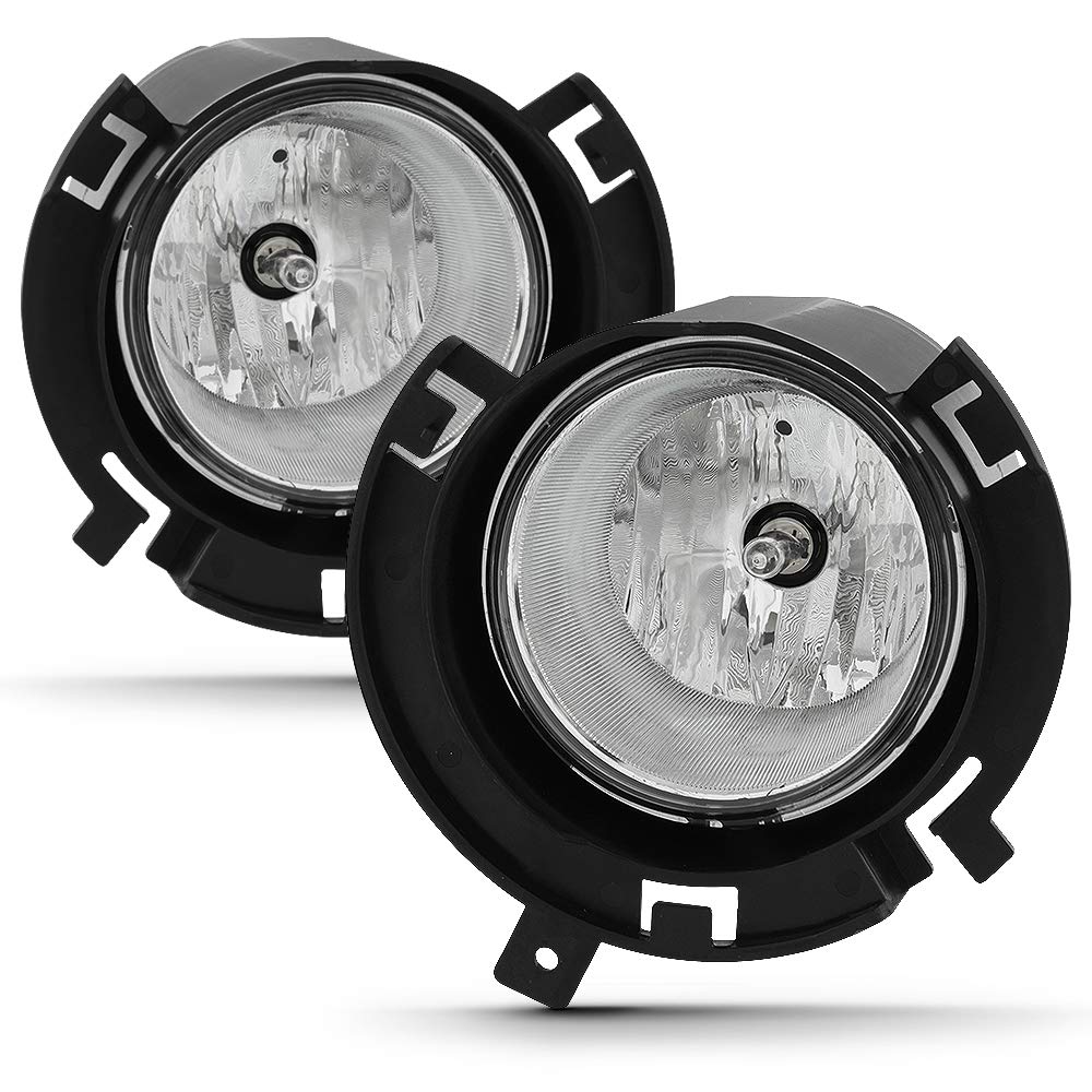 ACANII Fog Lights Lamps Pair for 2011-2013 Dodge Durango - Complete Driver & Passenger Side Bumper Assembly - Perfect for Night Driving & Off-Road Adventures