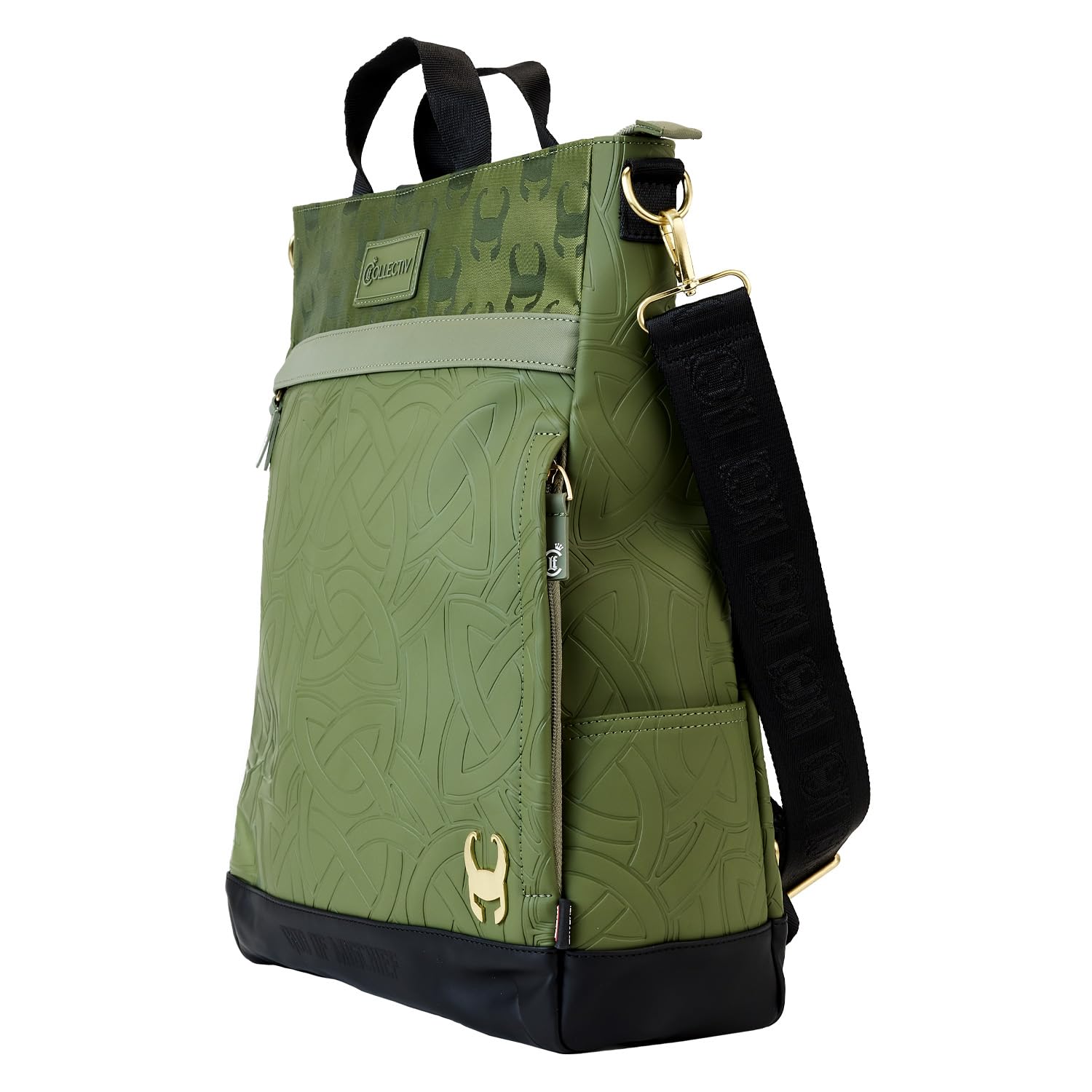 Loungefly COLLECTIV Marvel Loki The CREATIV Convertible Tote Bag - Stylish Superhero Shoulder Bag for Cosplay, Comic Con & Daily Use