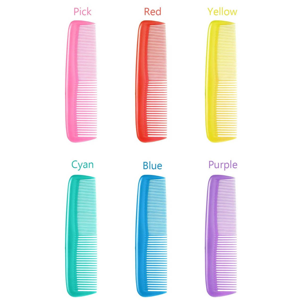 Colorful Kanghi Hair Combs Set for Women & Men - Pack of 4 | Styling & Grooming Essential