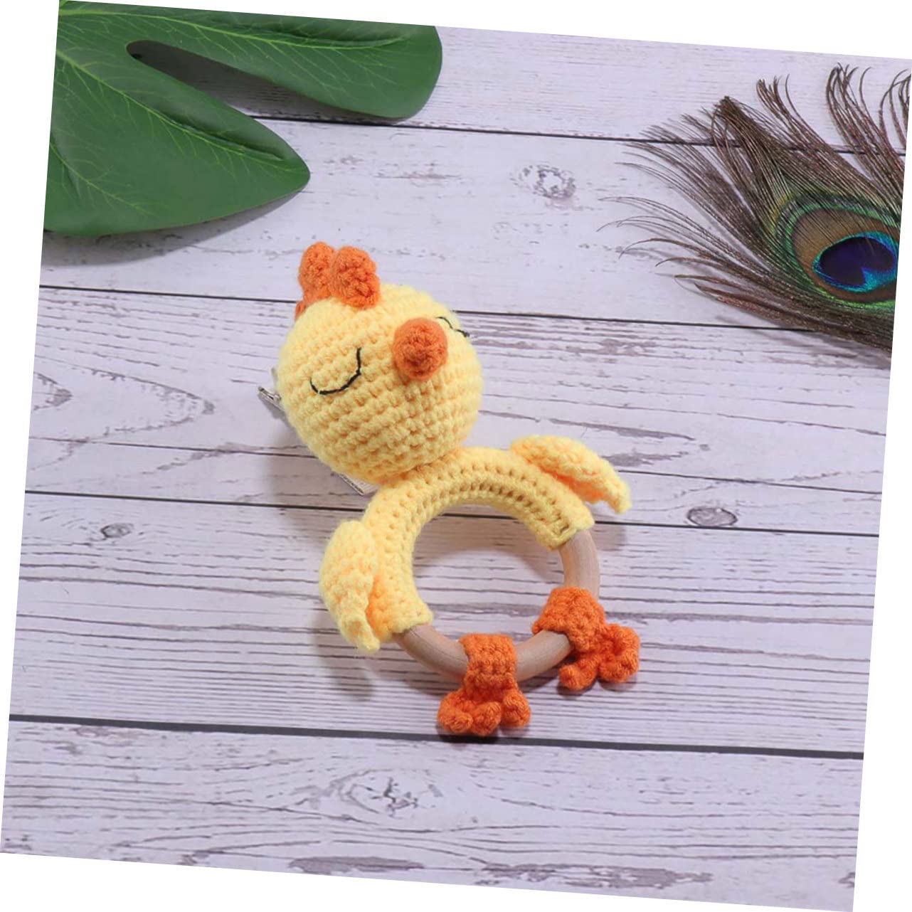 Totority 2 Pack Soft Plush Hand Bell Rattle Toys - Soothing Baby Toys for Newborns & Infants (Yellow) - Perfect for Sensory Play, Early Learning & Calming Fussy Babies