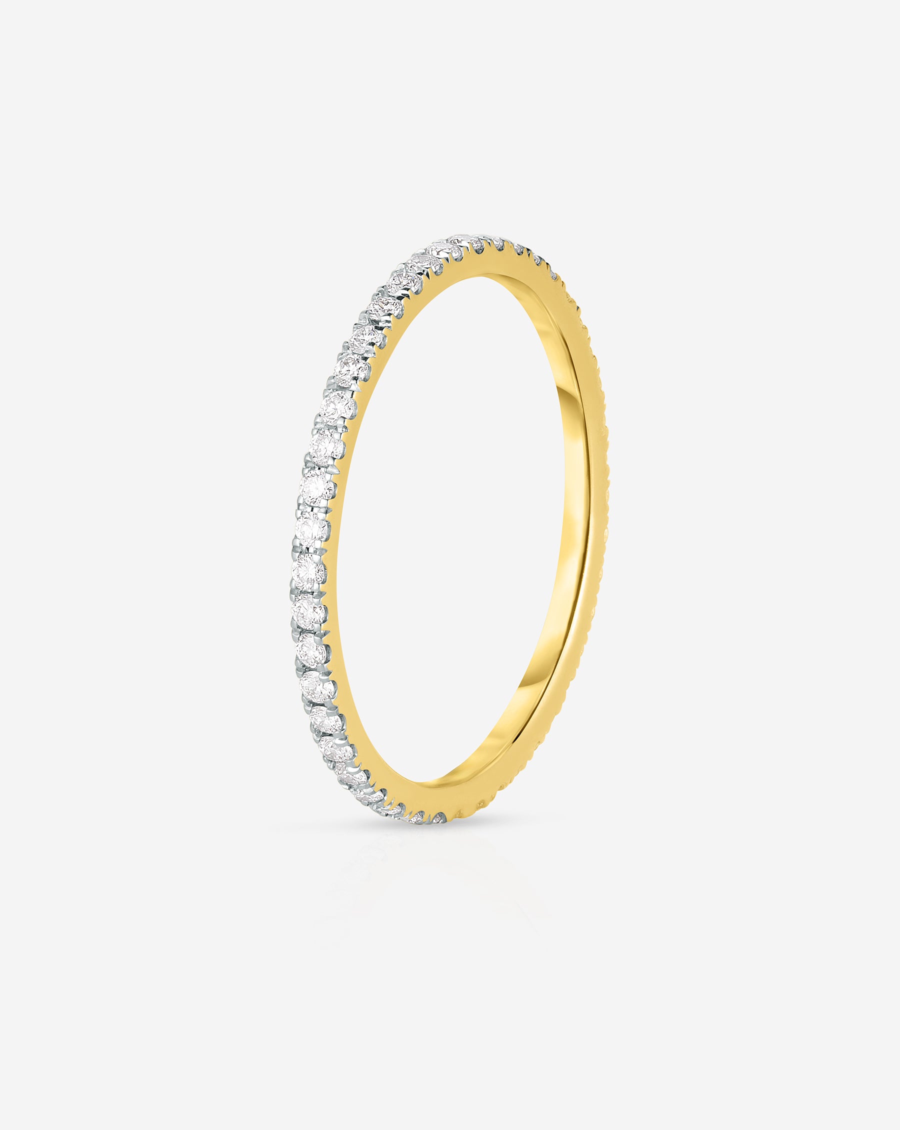 1.3mm Perfect Pavé Diamond Ring - Elegant Wedding Band, Engagement Ring for Women - Ideal for Proposals, Anniversaries & Special Occasions