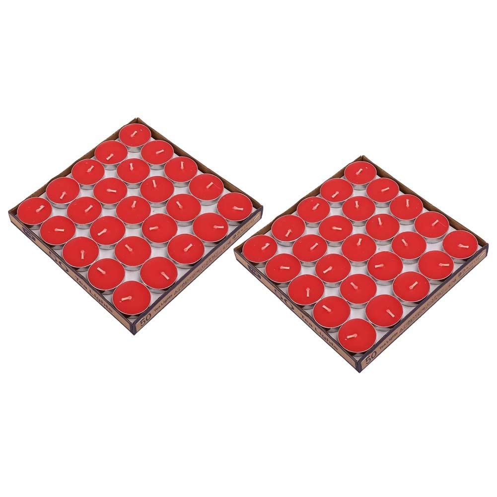 Aromatherapy Scented Candles - 100pcs Eco-Friendly for Yoga & Birth (Red)
