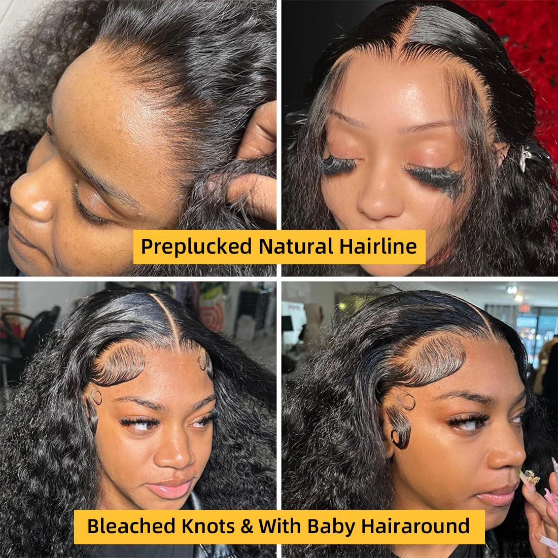 WINOW 30 Inch Deep Wave Lace Front Wigs Human Hair - Pre Plucked 180% Density HD Transparent 13x4 Lace Frontal - Natural Black Deep Curly Lace Front Wig for Women | Perfect for Daily Wear, Cosplay & Special Occasions