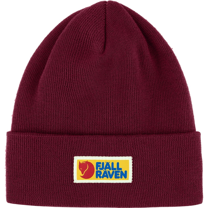 Fjallraven Vardag Classic Beanie - Burgundy Winter Hat for Men & Women - Warm Knit Beanie for Outdoor Activities, Hiking, and Cold Weather