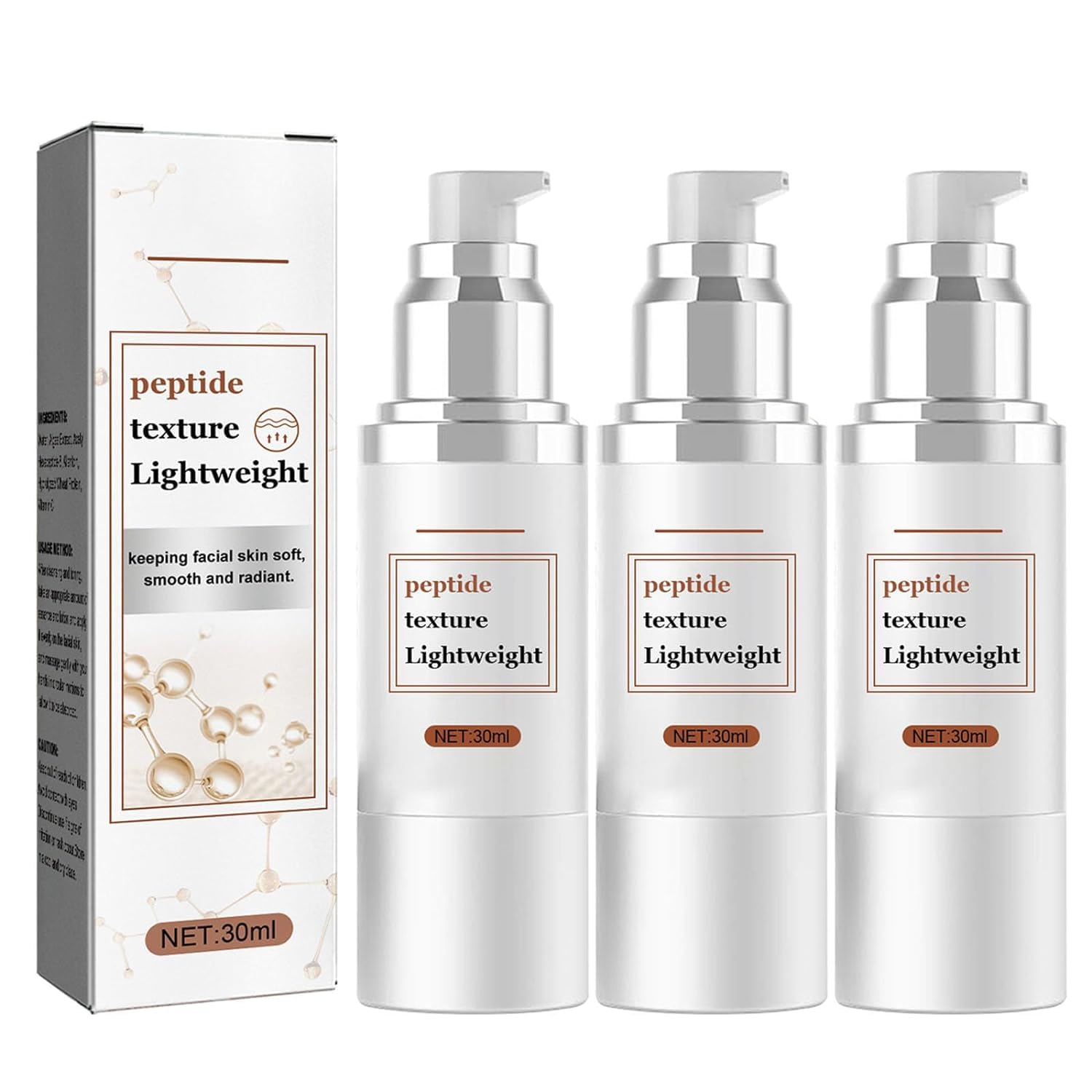 Best Peptide Anti-Aging Facial Serum for Skin Rejuvenation - Lightweight, Tightening & Hydrating Formula - Perfect for Night Routine & Daily Skincare
