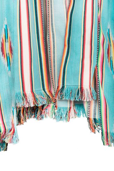 Stylish Ikat Striped Jacket for Women - Lightweight Spring/Summer Cover-Up - Perfect for Beach, Vacation & Casual Outings