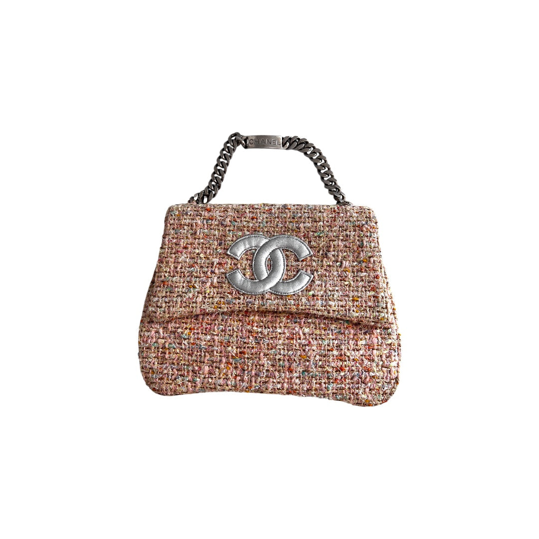 Vintage Chanel Tweed Handbag for Women - Classic Luxury Shoulder Bag for Parties, Weddings & Everyday Elegance