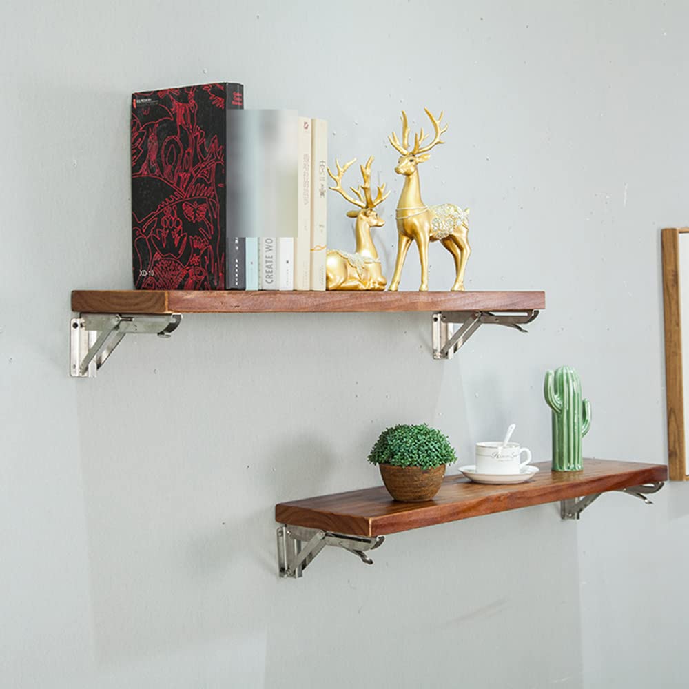 LKP Heavy Duty Folding Wall Mount Table - 47.2x7.8 Inch Solid Wood Bar Shelf for Kitchen, Living Room, Office & Garage | Space-Saving Home Bar, Breakfast Nook & Workspace Solution