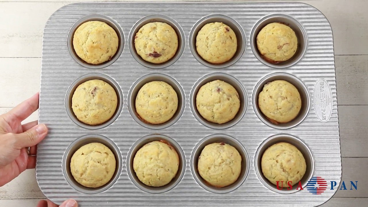 Non-Stick 12-Cup Muffin Pan for Baking - Premium USA Made Cupcake & Muffin Tin - Perfect for Home Baking, Parties & Holiday Treats