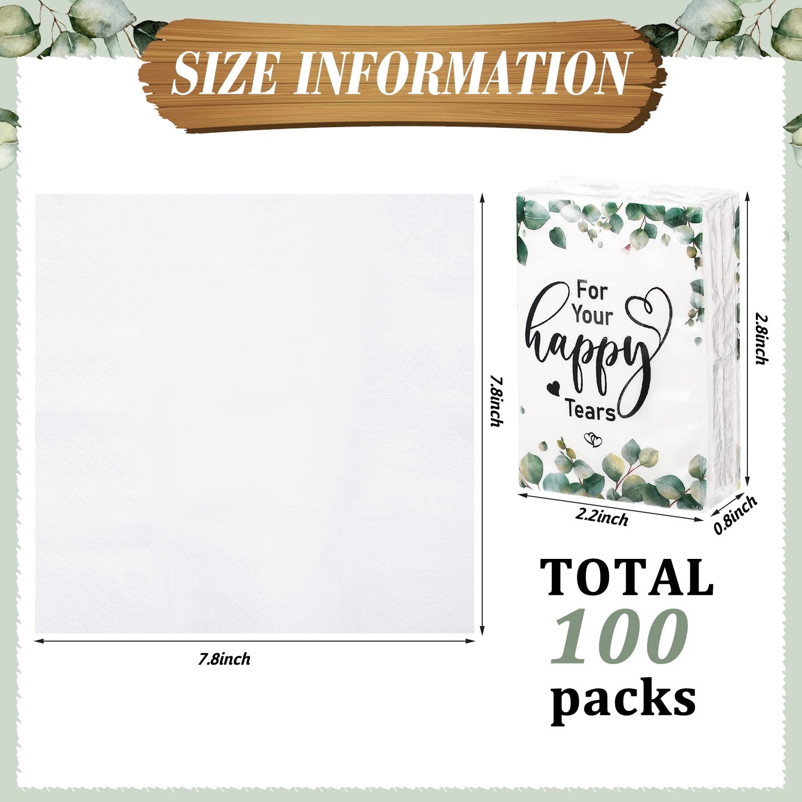 120 Pack Wedding Facial Tissues - 3 Ply Mini Pocket Tissues for Welcome Bags, Travel Size | Perfect for Wedding Favors, Party Ceremony, Graduation & Special Events | Great for Guests, Bridal Showers & On-the-Go Use