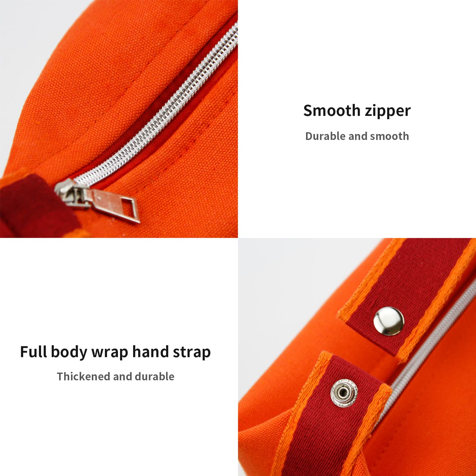 Stylish Portable Canvas Makeup Bag for Women - Waterproof Cosmetic Organizer with Multiple Pockets, Perfect Travel Toiletry Bag for Girls | Ideal for Daily Use, Travel, Gym & Gift Giving