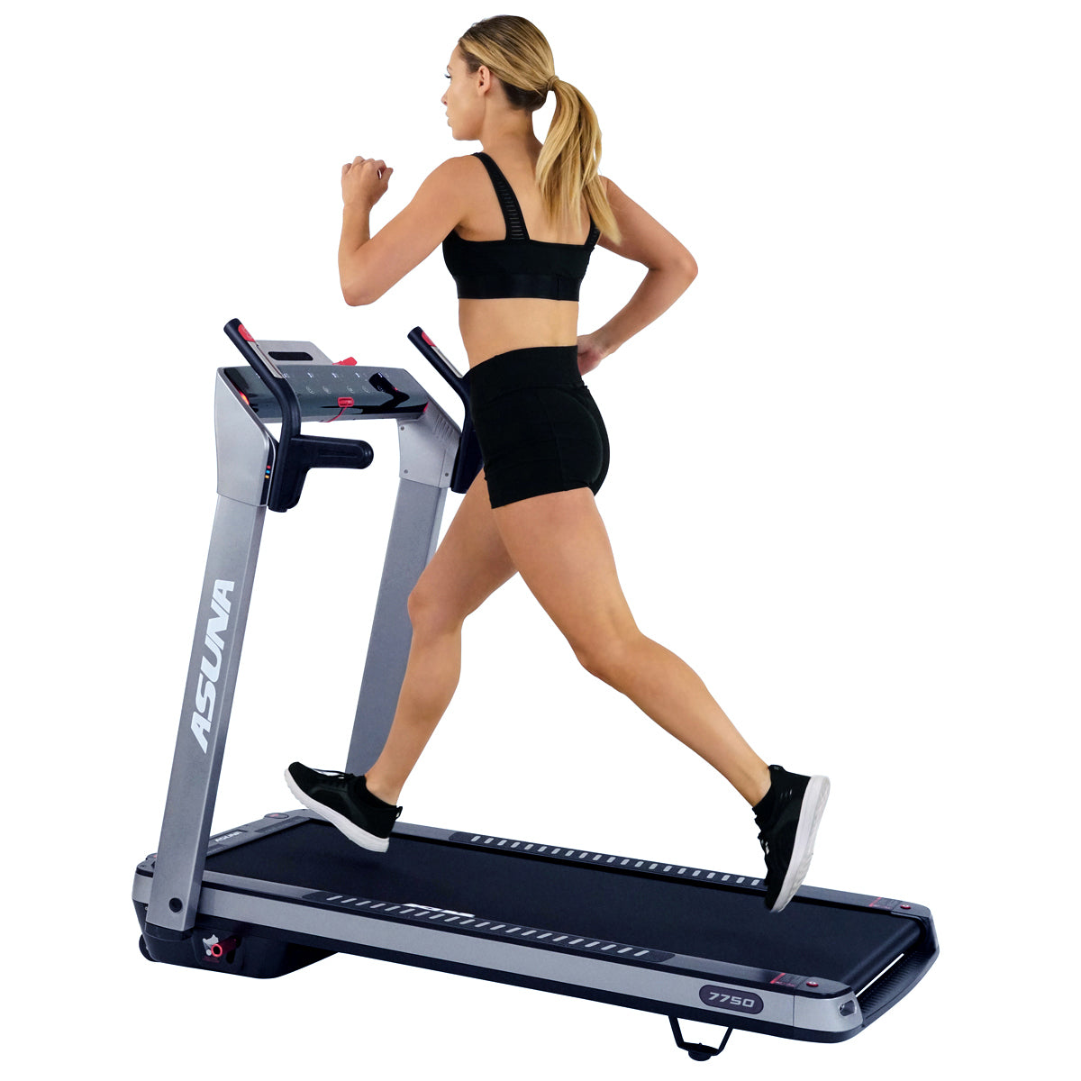 SpaceFlex Foldable Running Treadmill with Auto Incline - Wide Deck Home Gym Equipment for Cardio Workouts & Indoor Fitness Training