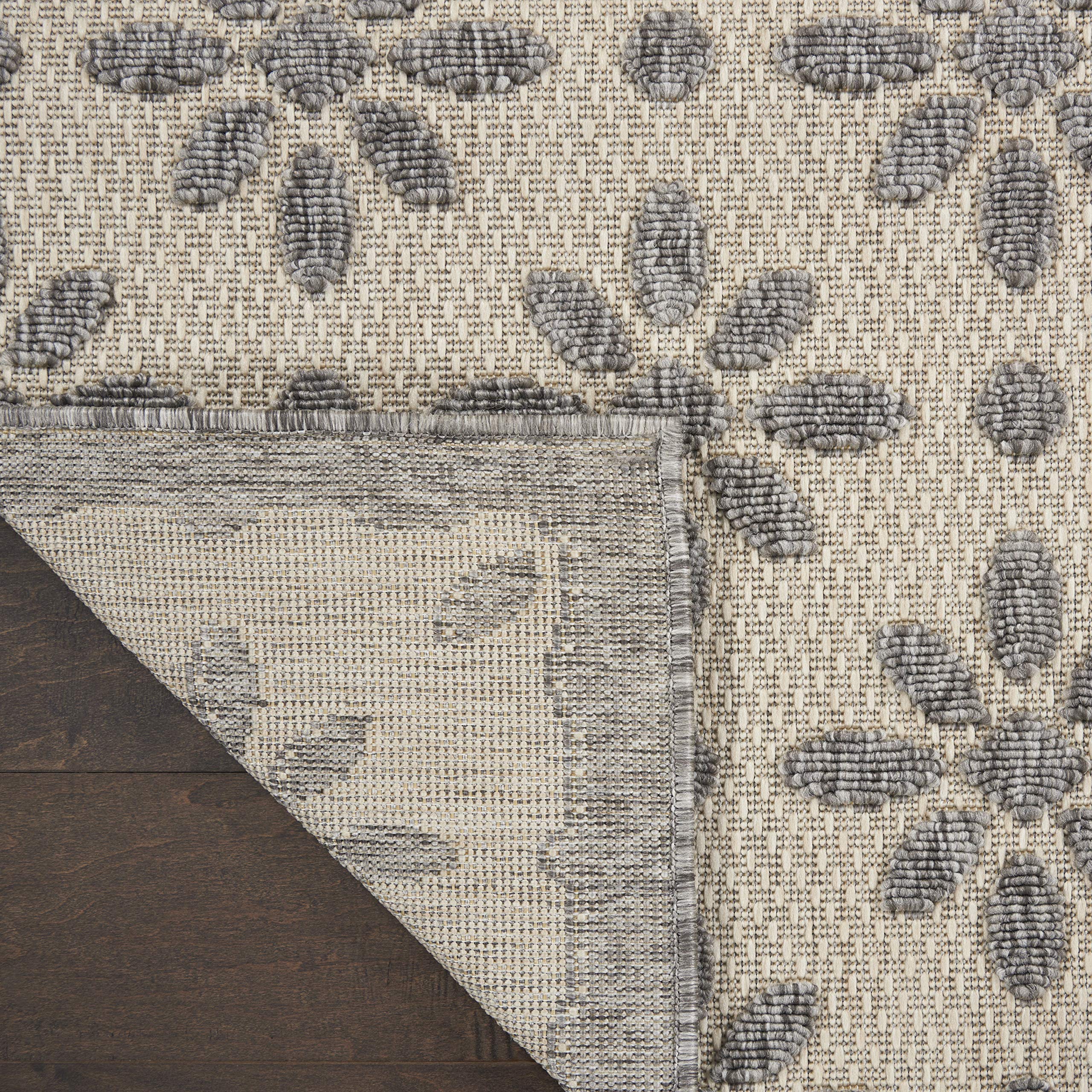 Nourison Palamos Indoor-Outdoor Area Rug 7' x 10' - Cream Easy Clean Non-Shedding Rug for Living Room, Bedroom, Dining Room, Deck, Patio & Backyard - Perfect for Home Decor, Outdoor Entertaining & High Traffic Areas