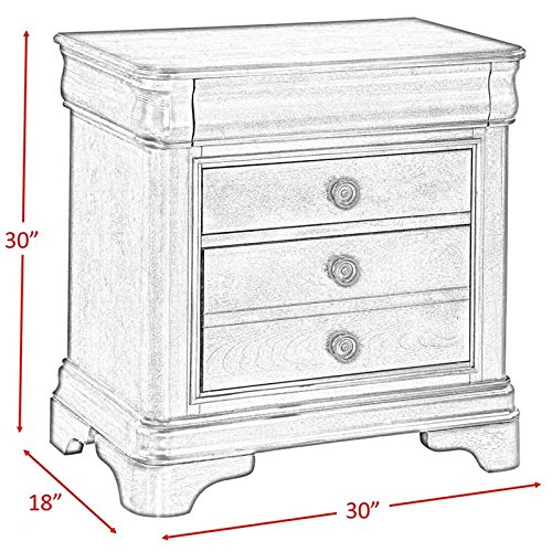 Elements Youngston Night Stand - Modern Bedside Table with Storage Drawer, Perfect for Bedroom, Living Room, or Dormitory