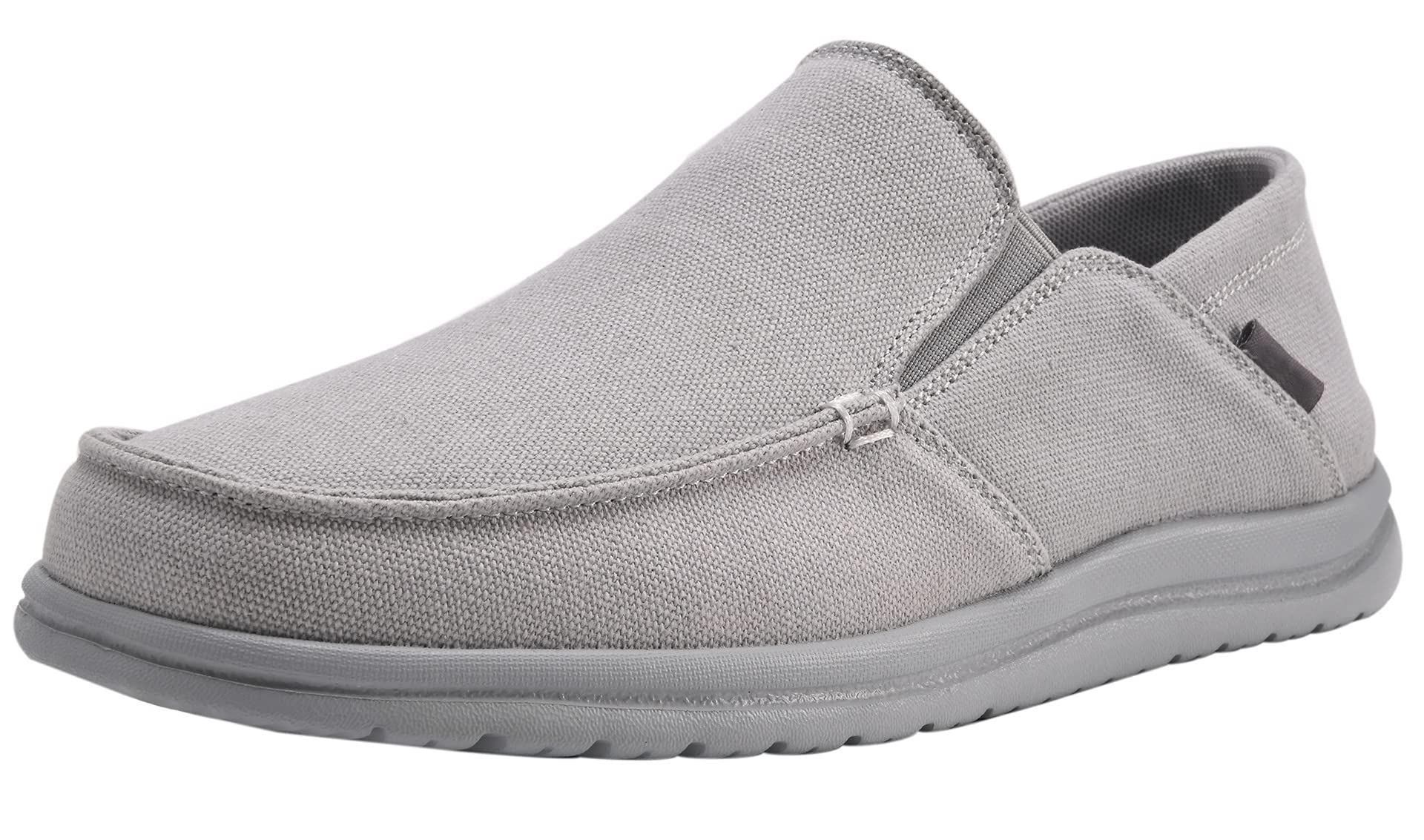 Men's Slip On Canvas Loafers - Comfortable Boat Shoes with Non-Slip Rubber Sole | Casual Deck Shoes for Walking, Travel & Outdoor Activities