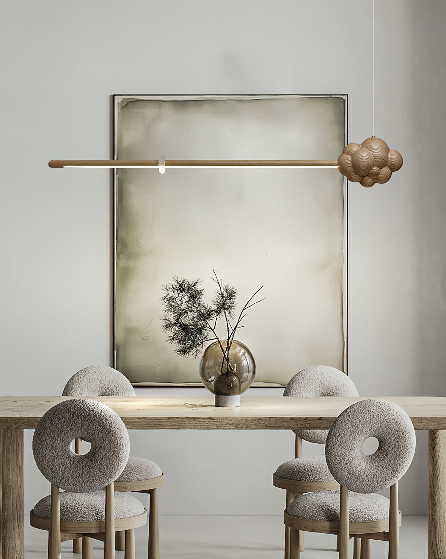 Modern Cloud Stick Chandelier - Elegant LED Ceiling Light Fixture for Living Room, Bedroom, Dining Room - Perfect for Home Decor and Ambient Lighting