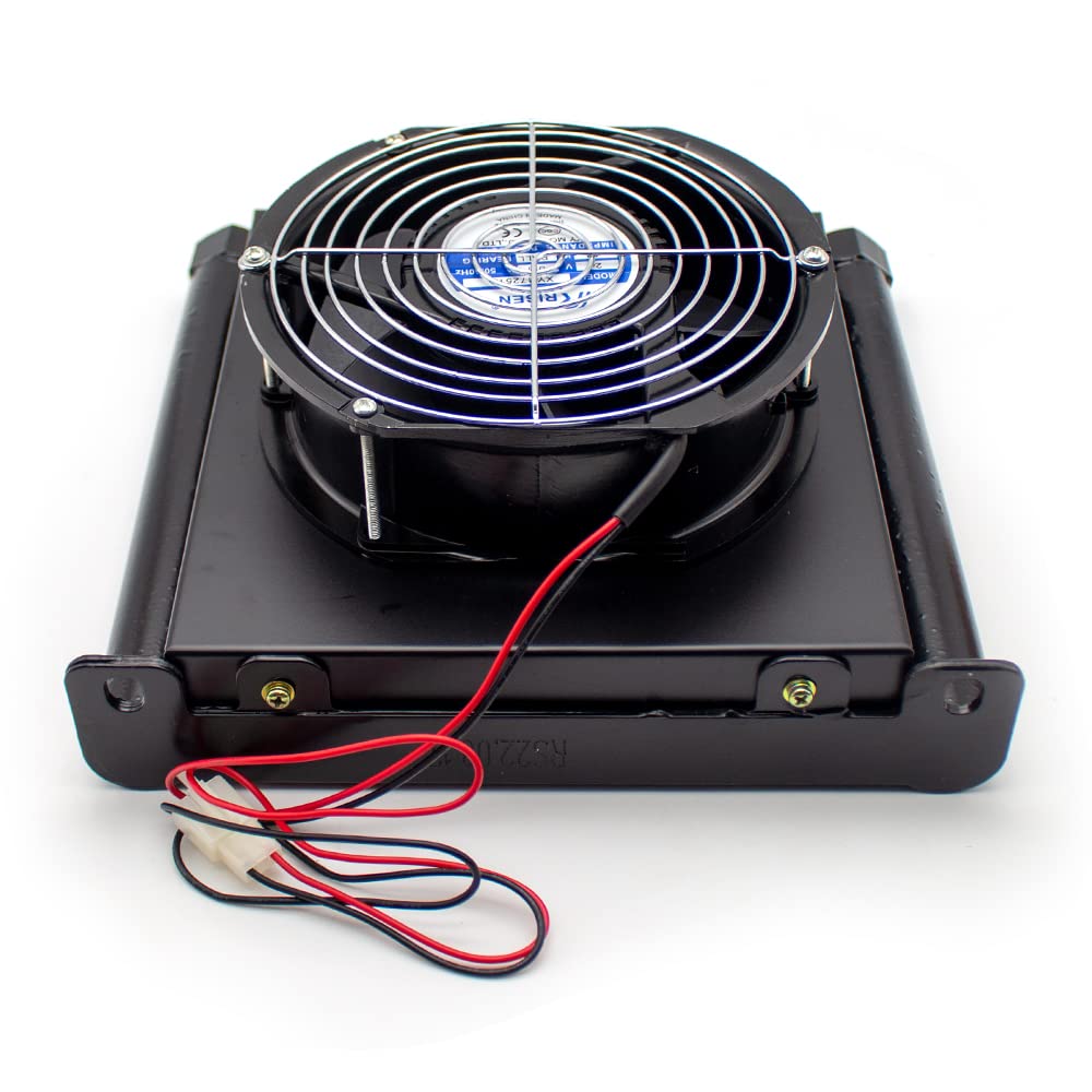 25L/MIN Hydraulic Oil Cooler - Aluminum Alloy Air Cooler Radiator with 3Mpa Pressure & DC 24V for Heavy Machinery, Construction Equipment & Industrial Applications (Model AJ1025T-CA)