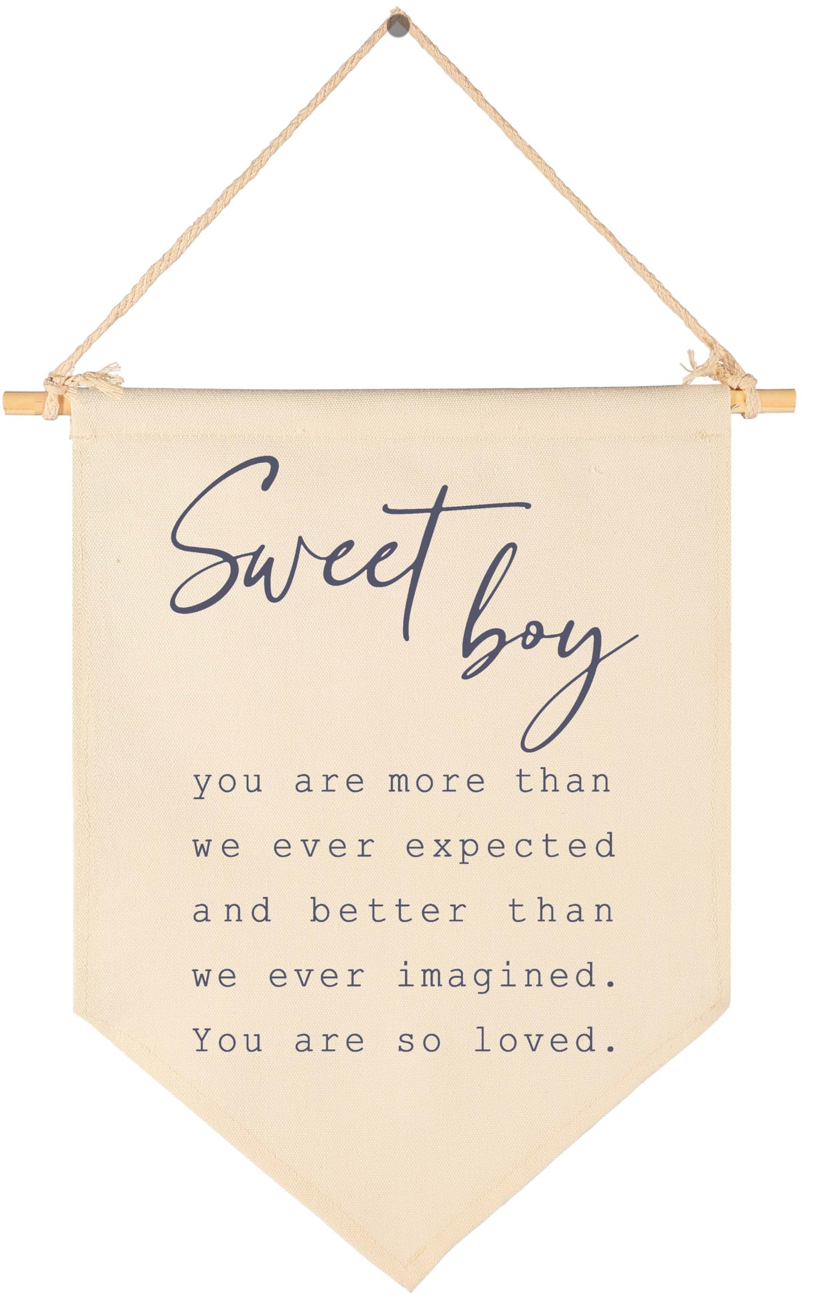 Sweet Boy Baby Banner - Nursery Wall Decor for Baby Shower, Newborn Gifts, Kids Room Sign - Perfect for Playroom, Bedroom & Front Door Decorations