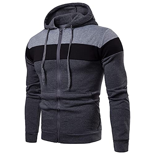 Retro Slim Fit Men's Color Block Hooded Sweater with Pocket - Tie Dye Hoodies & Sweatshirts for Casual Wear, Street Style, and Outdoor Activities