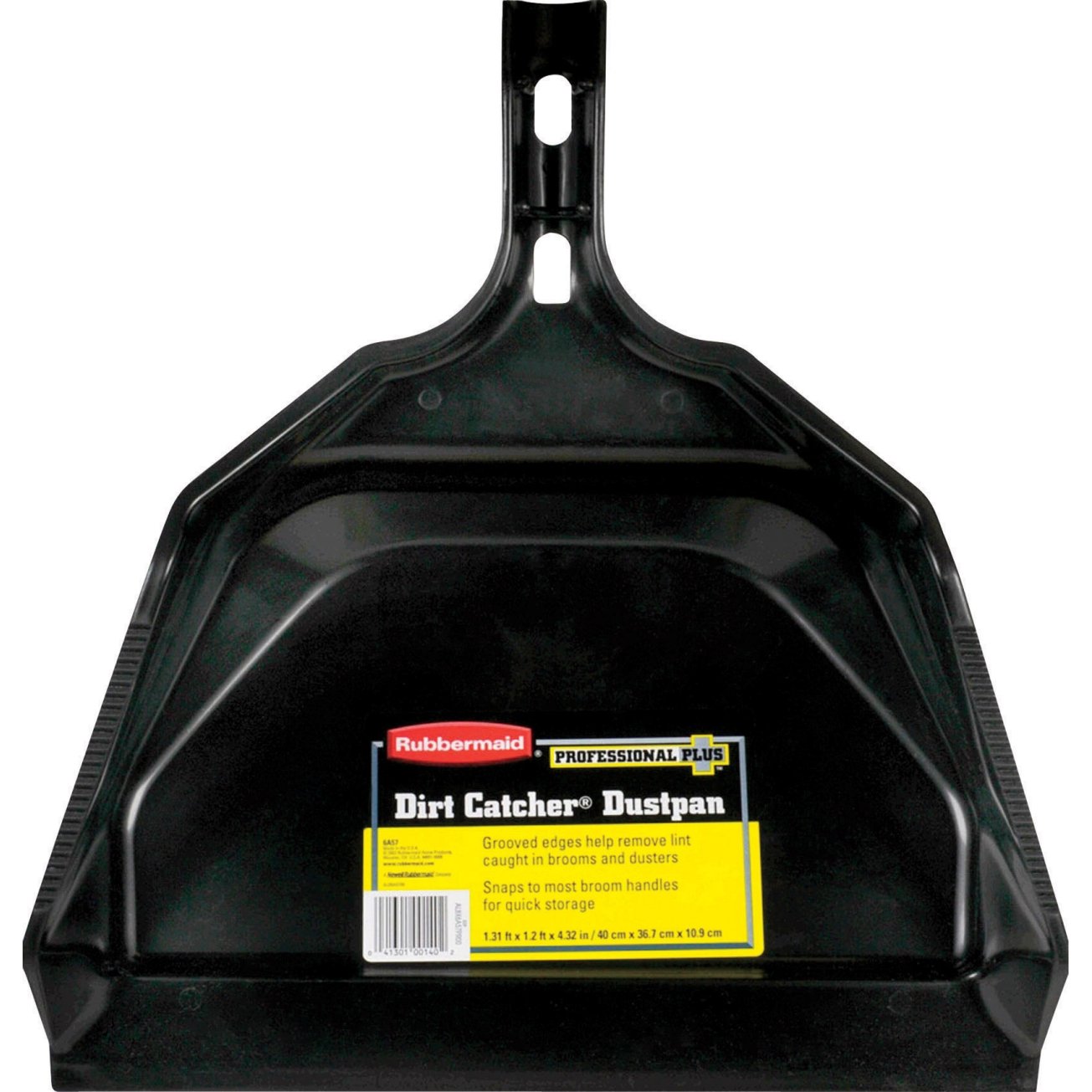Rubbermaid Dirt Catcher Cleaning Dustpan - Extra Wide Opening for Efficient Sweeping & Debris Removal - Heavy Duty Plastic Broom Dust Pan for Indoor Outdoor Use - Perfect for Hardwood Floors, Garages & Patios