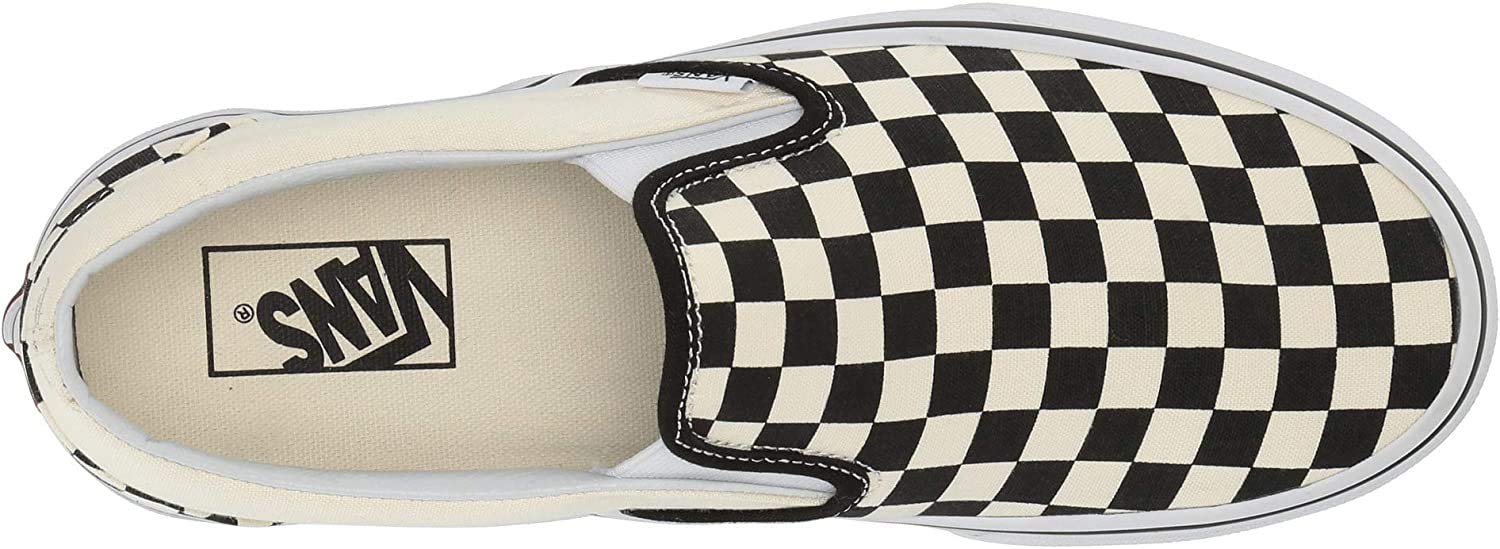 Vans UA Authentic Women's Checkered Skate Shoes - White & Black - Size 44-45 EU (12.5 US Women/11 US Men) | Casual Sneakers for Streetwear & Skateboarding