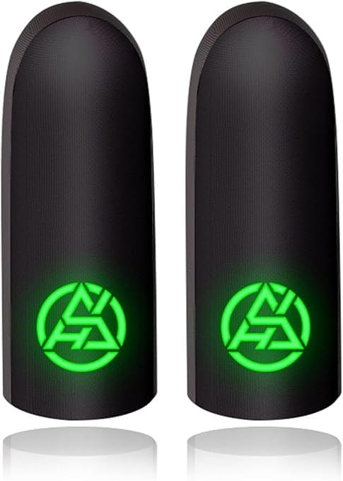 2 Pcs Black Gaming Finger Sleeves - Sweatproof Anti-Slip Gloves for Mobile & Console Gaming - Breathable Thumb Covers for Enhanced Grip & Pain Relief - Perfect for PUBG, Fortnite & Call of Duty Gameplay