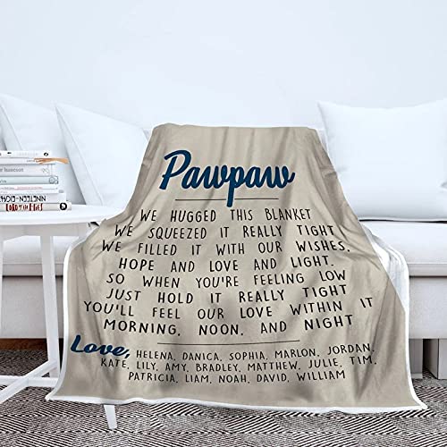 Personalized Dad Blanket - Custom Fleece & Sherpa Blanket for Father's Day, Birthday & Christmas - Cozy Gift for Dad from Kids - Perfect for Snuggling on the Couch, Watching TV or Camping