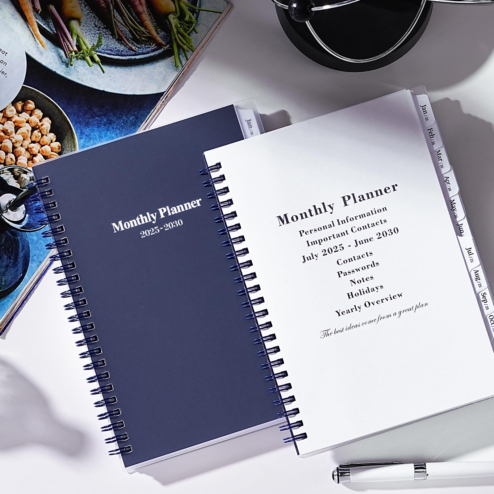 5-Year Monthly Planner 2025-2030 with Tabs | 60 Months, Two-Side Pocket & Notes Pages | 6.4