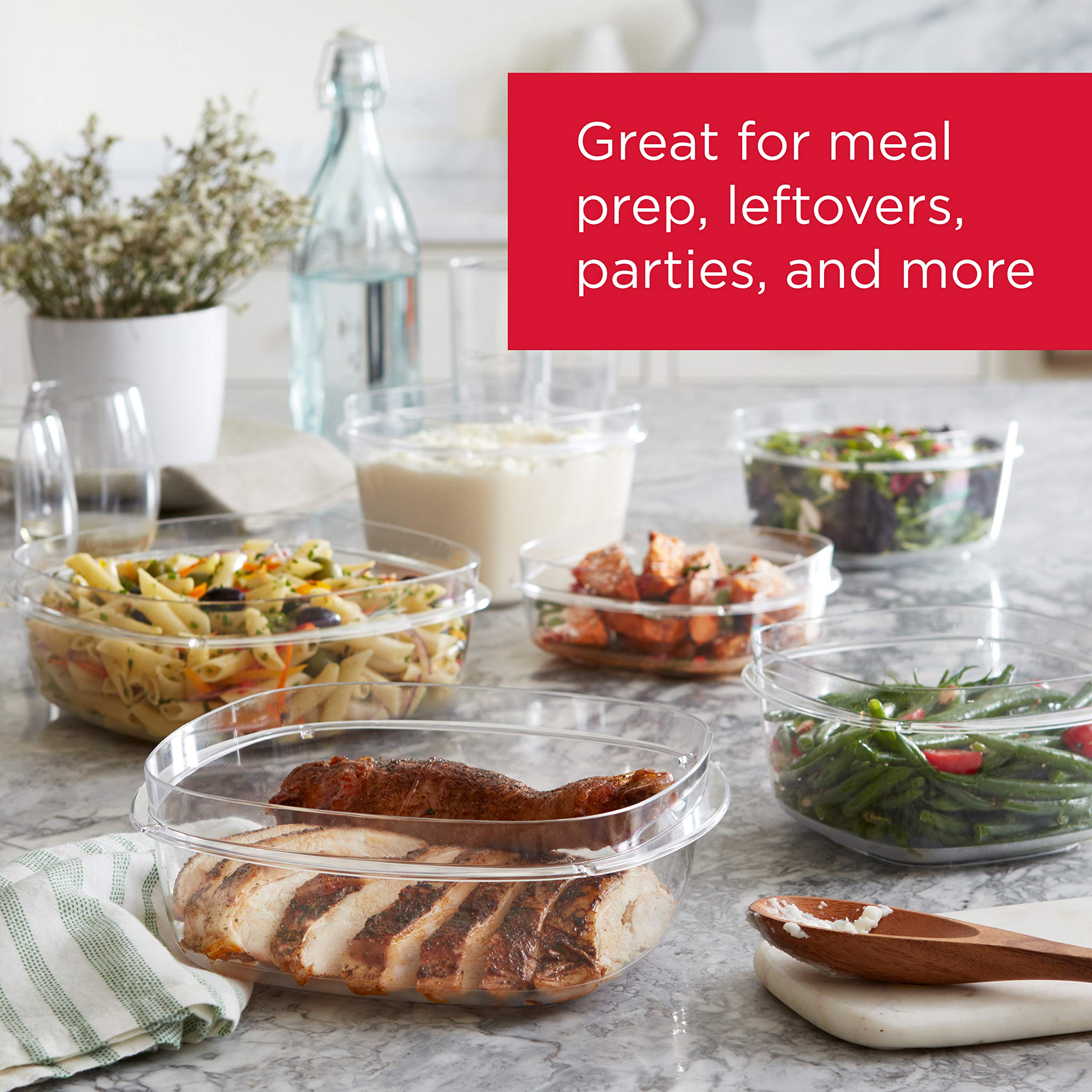 Rubbermaid Premier 10-Piece Food Storage Containers Set | Airtight & Leakproof | BPA-Free Plastic | Perfect for Meal Prep, Leftovers & Pantry Organization (Grey)