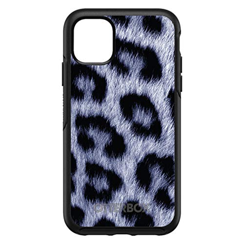Blue Black Leopard Fur Skin Print On Black Case