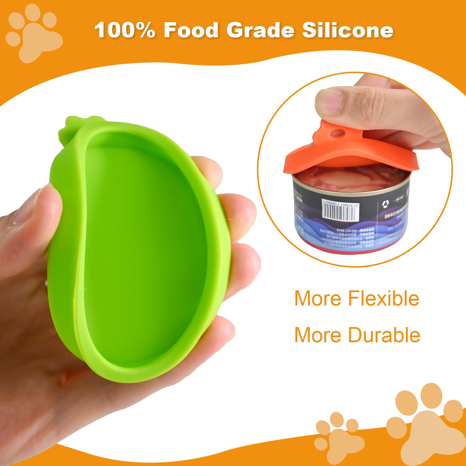 9-Pack Silicone Cat Food Can Lids - BPA-Free, Dishwasher Safe, Airtight Seal for Freshness - Perfect for Storing Leftover Wet Cat Food in Fridge or Pantry
